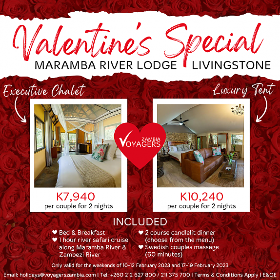 Valentine's Weekend at Maramba River Lodge